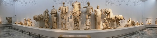 East pediment of the Temple of Zeus, preparations for the chariot race between Pelops and Oinomaos,