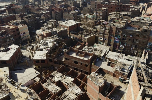 Cairo, Egypt. January 15th 2013 Residential housing in the Qaytbay neighbourhood of the Northern