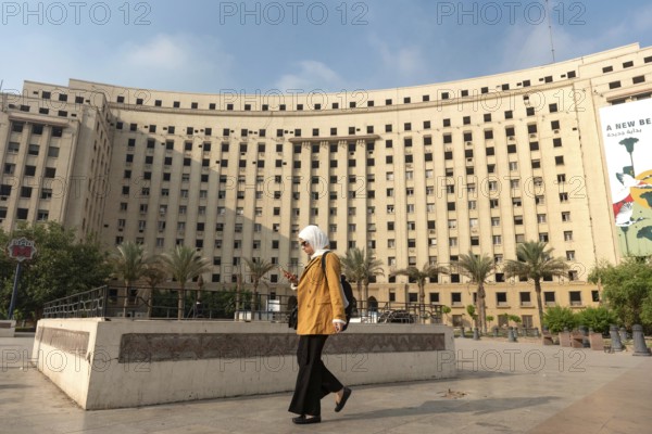 Cairo, Egypt. July 1st 2024 The historic Mogamma El Tahrir building redevelopment project in