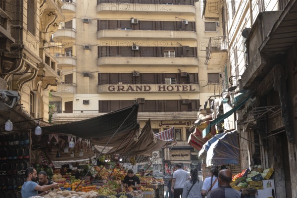 Cairo, Egypt. June 14th 2024 The art-deco Grand Hotel building in Al Azbakeya, Downtown Cairo seen