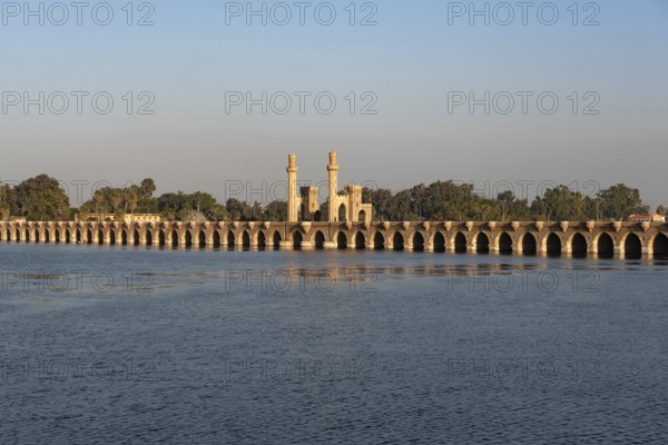 Qanater, Nile Delta. Egypt. December 18th 2022 El Qanater Barrage, on the River Nile at the Delta