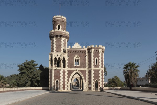 Qanater, Nile Delta. Egypt. December 18th 2022 Architecture of the El Qanater Barrage, on the River