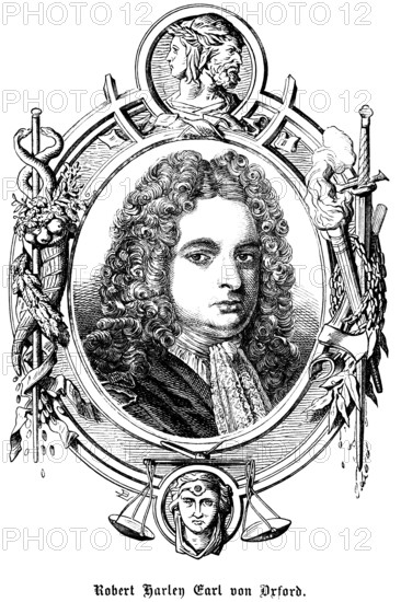 Robert Harley Earl of Oxford (1661, 1724) England, earl, nobility, major, military, Speaker of the