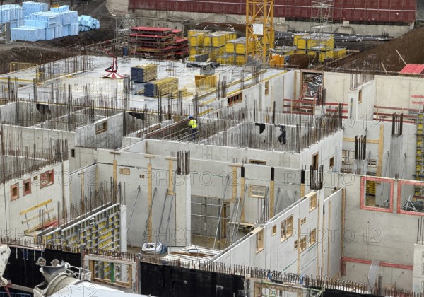 Large-scale construction site, replacement building for the NA complex, Ruhr-Universität Bochum,