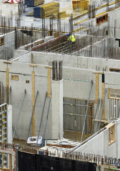 Large-scale construction site, replacement building for the NA complex, Ruhr-Universität Bochum,