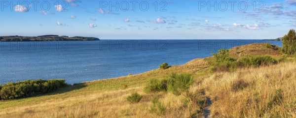 View over the lagoon landscape, Mönchgut Nature Reserve, Groß Zicker, Mönchgut Peninsula, Rügen