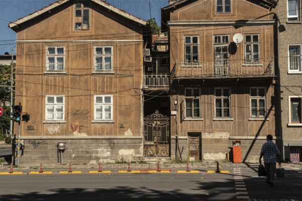 Varna, Bulgaria. September 6th 2020 Old Bulgarian Houses, Varna City Centre, Bulgaria
