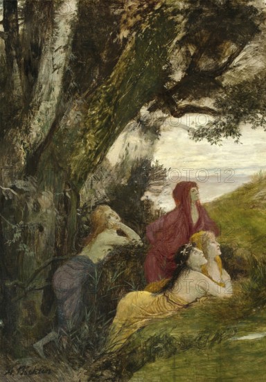 Arnold Böcklin (born 16 October 1827, died January 1901), Swiss painter, draughtsman, graphic