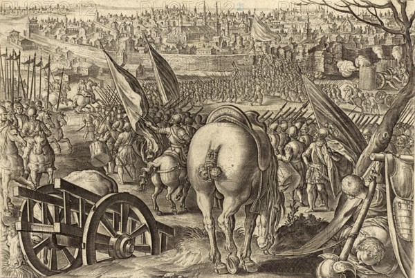 History of the Medici, Giovanni de' Medici leads imperial troops entering Milan through a breach in