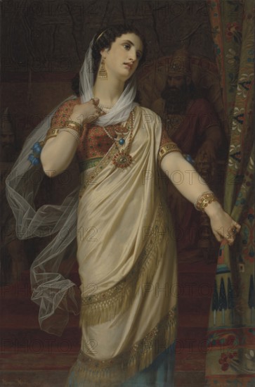 Hugues Merle (1822 to 1881), French painter: Esther (1885), Queen Esther, a central figure of the