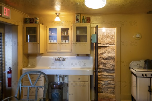 Grand Canyon National Park, Arizona - The kitchen in the historic Kolb Studio on the Canyon's South