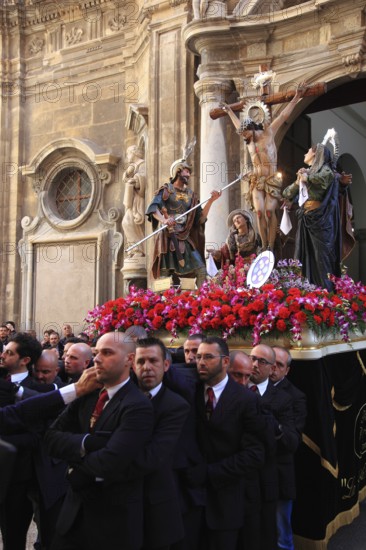 Sicily, old town of Trapani, Good Friday mystery procession La Processione dei Misteri, start of