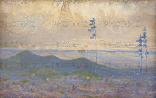 Kazimierz Stabrowski (b. 21 November 1869, d. 10 June 1929 in Garwolin), Polish painter: Landscape