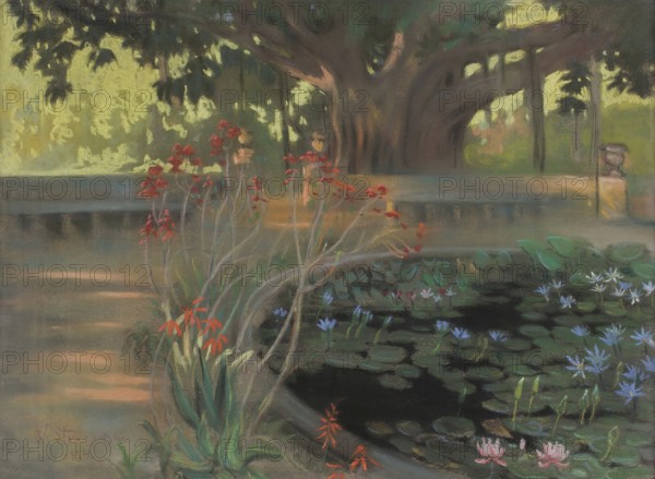 Kazimierz Stabrowski (b. 21 November 1869, d. 10 June 1929 in Garwolin), Polish painter: Lotuses in