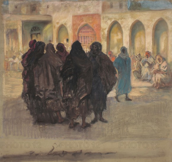 Kazimierz Stabrowski (b. 21 November 1869, d. 10 June 1929 in Garwolin), Polish painter: Street