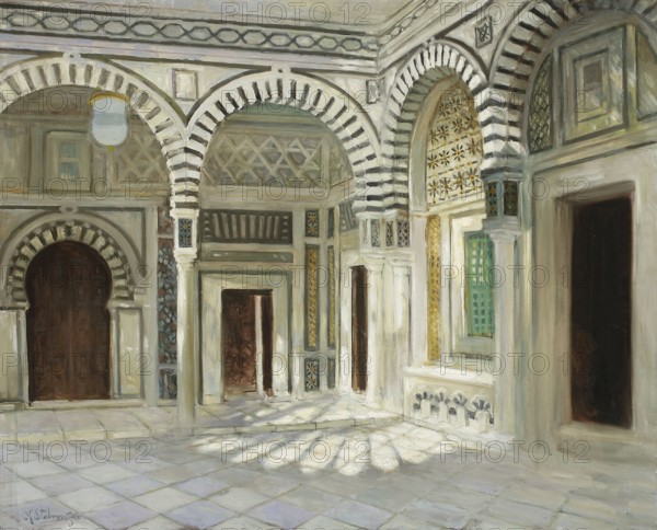 Kazimierz Stabrowski (b. 21 November 1869, d. 10 June 1929 in Garwolin), Polish painter: Mosque in
