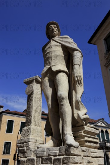 Angelo Beolco, il Ruzante, important Paduan poet, playwright and actor, Piazzetta Lucia Valentini