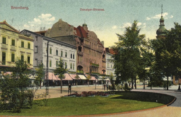 Historical postcard around 1900, Bromberg, today Bydgoszcz, in the Polish Kujawsko-Pomorskie