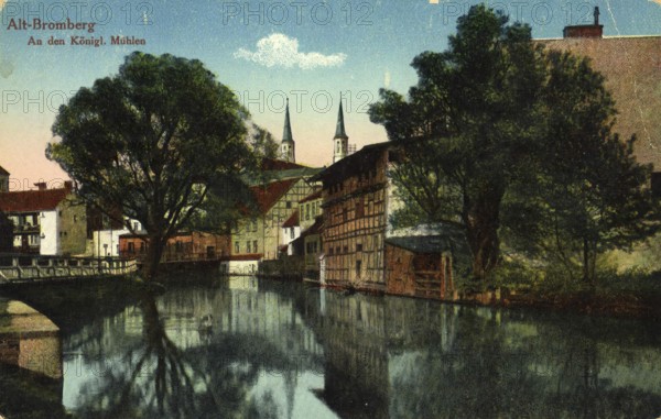 Historical postcard around 1900, Bromberg, Old Bromberg, today Bydgoszcz, in the Polish