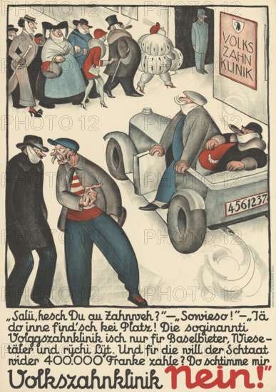 Otto Plattner (b. 29 June 1886, d. 20 October 1951), Swiss painter, graphic artist: politics,