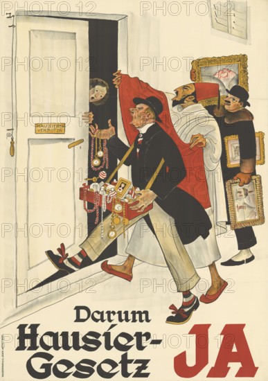 Otto Plattner (b. 29 June 1886, d. 20 October 1951), Swiss painter, graphic artist: Politics,