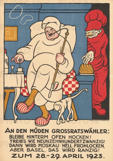 Otto Plattner (b. 29 June 1886, d. 20 October 1951), Swiss painter, graphic artist: Politics,