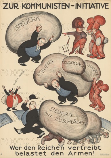 Otto Plattner (b. 29 June 1886, d. 20 October 1951), Swiss painter, graphic artist: Politics,