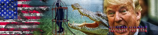 Symbolic image, Trump in deportation mania, Guantanamo, Alligator Alcatraz in Florida's Everglades,