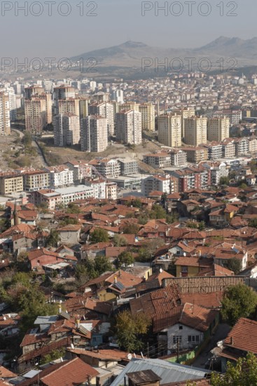 Ankara, Turkey. November 17th 2020 Modern property being construction alongside derelict