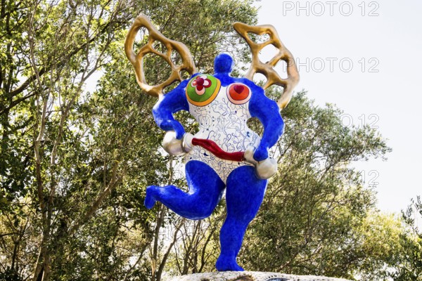 Colourful sculpture, Giardino dei Tarocchi, Tarot Garden, by Niki de Saint Phalle, near Capalbio,