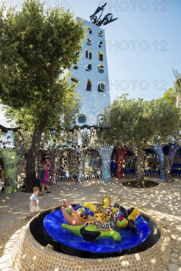 Colourful fountain, Giardino dei Tarocchi, Tarot Garden, by Niki de Saint Phalle, near Capalbio,