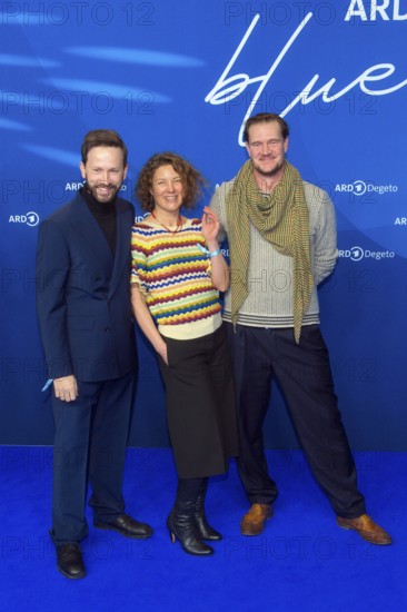 Franz Dinda, Cordelia Wege and David Bredin, BLUE HOUR, Photo Call, Hotel Telegraph Office, Berlin,