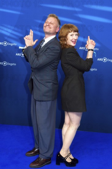 Robert Stadlober and Sarah Bauerett, BLUE HOUR, Photo Call, Hotel Telegraph Office, Berlin, 13.02