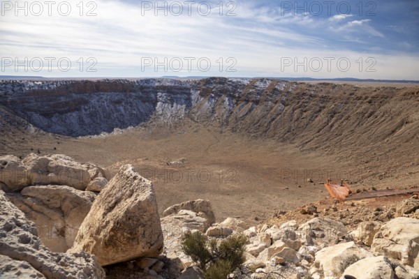 Winslow, Arizona - Meteor Crater. The crater was formed about 50, 000 years ago. It is 560 feet