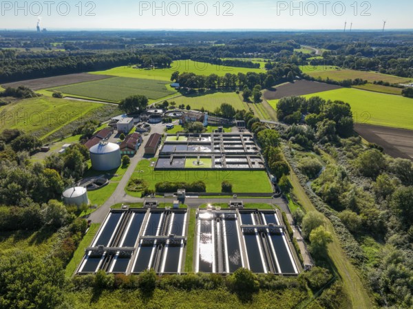 Datteln, North Rhine-Westphalia, Germany - Wastewater treatment at the Datteln sewage treatment