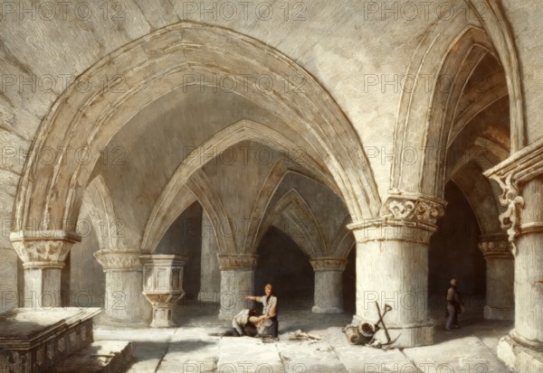 The Crypt of Glasgow Cathedral, or High Kirk of Glasgow or St Kentigern's or St Mungo's Cathedral,