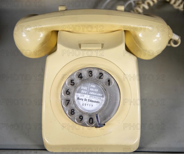 Vintage GPO 746 rotary dial telephone, classic piece of British telecommunications history