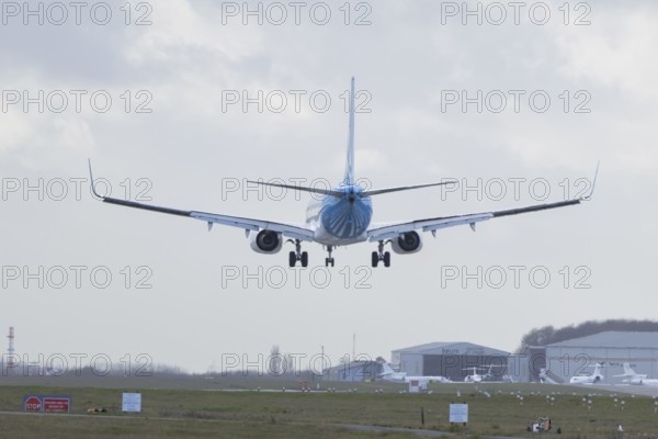 Boeing 737 commercial passenger airliner jet aircraft of Ajet airways in flight on approach to land