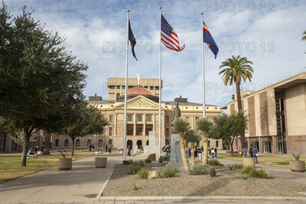 Phoenix, Arizona - The Arizona State Capitol complex. The main building, the former state capitol,