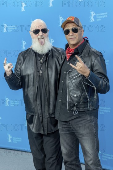 Rob Halford, Tom Morello during the photocall for the film The Ballad of Judas Priest at the