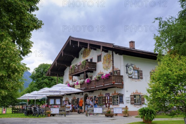 Cafe Windbeutelgräfin, Ruhpolding, Chiemgau, Upper Bavaria, Bavaria, Germany