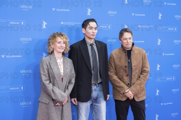 Tricia Tuttle, Hang Chong and Sean Baker in front of the premiere of the film Everything Everywhere