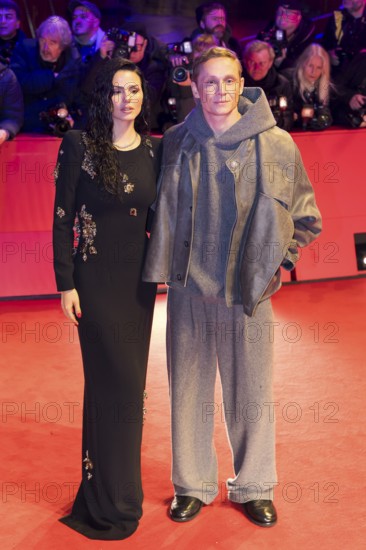 Ruby O. Fee and Matthias Schweighöfer at the opening of the Berlinale at the Theater am Potsdamer