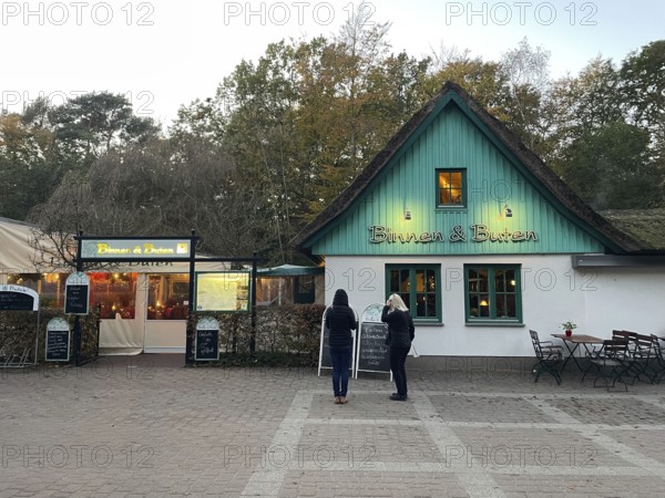 Shops in the Baltic Sea resort of Prerow, near the pier, Baltic Sea. Mvorpommersche