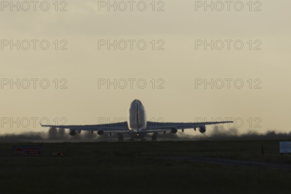 Boeing 747-400 jumbo jet LX-TCV commercial aircraft of Cargolux cargo taking off in flight