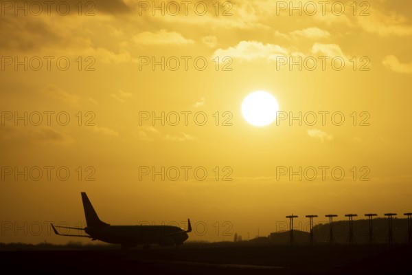 Boeing 737 commercial passenger airliner jet aircraft of Ryanair airlines moving onto the runway to