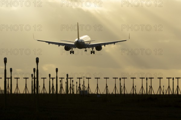 Airbus A321 commercial passenger airliner jet aircraft of Pegasus airlines flying on approach to