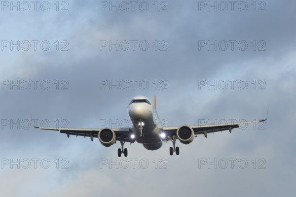 Airbus A321 commercial passenger airliner jet aircraft of Pegasus airlines flying on approach to