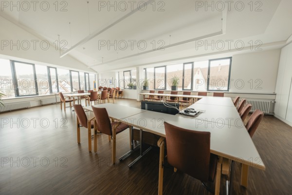 Bright conference room with minimalistic design and large windows, Gechingen Town Hall, Calw