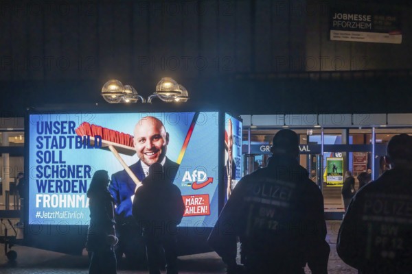 Campaign rally for the state election of the AfD party in the Congress Center Pforzheim CCP.
